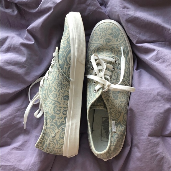vans cream floral